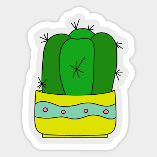 Cute Cactus Design #168: Cactus In Nice Pot Sticker